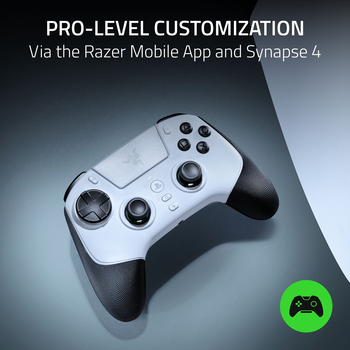 Razer Raiju V3 Pro - Wireless Gaming Controller for PlayStation 5 & PC - White