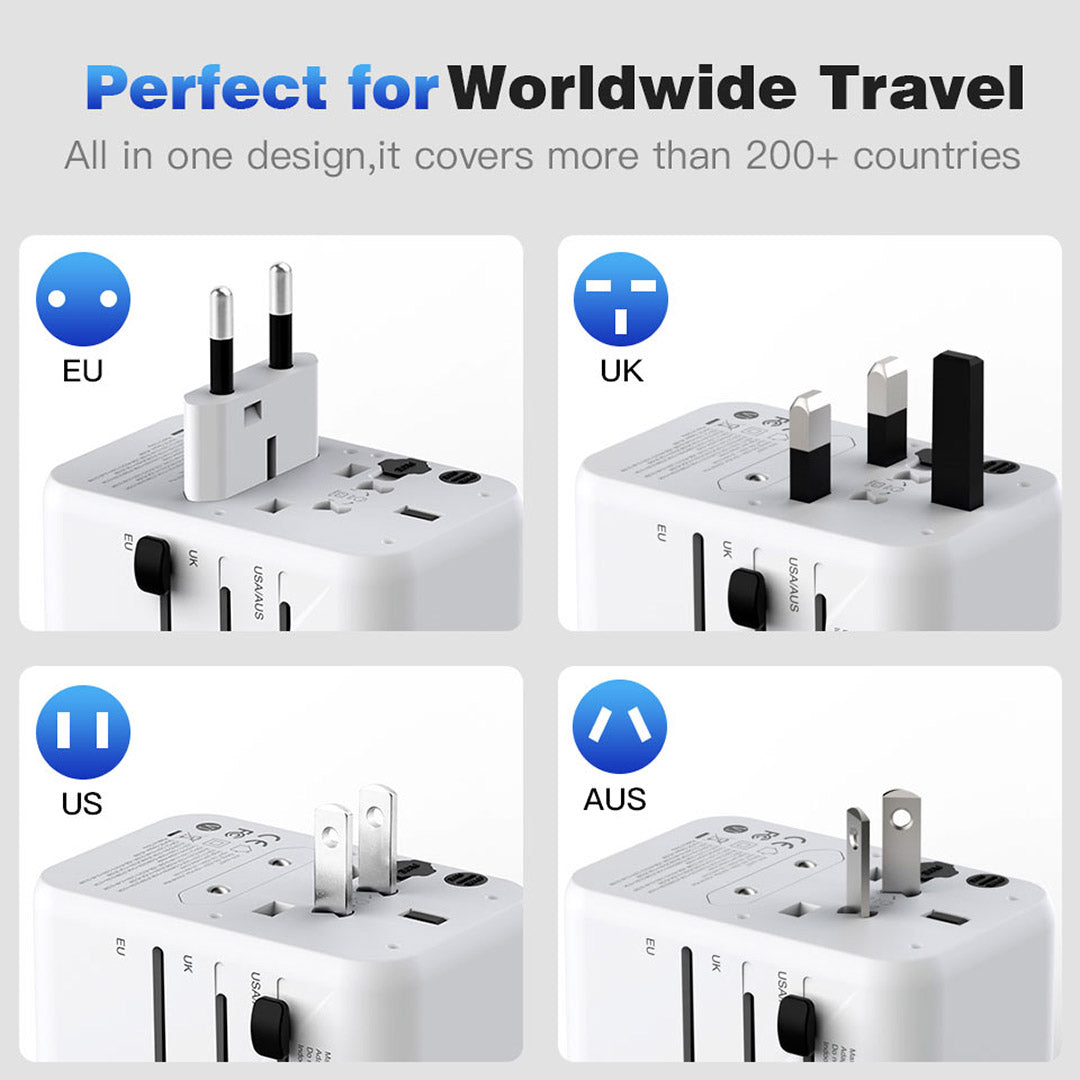 RedMonster World Plug Basic GaN PD 20W Travel Adapter with 1.5M C Cable
