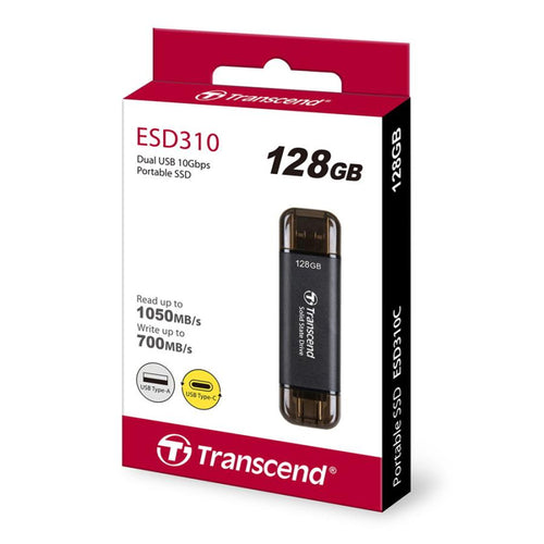 Transcend ESD310C Portable SSD 128GB (Black)