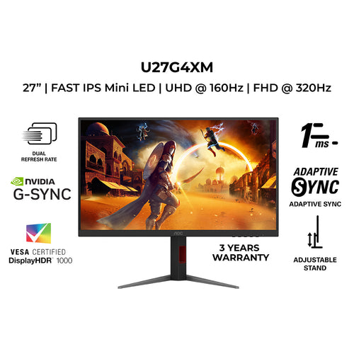 AOC U27G4XM - 27 IPS UHD Dual Mode Gaming Monitor