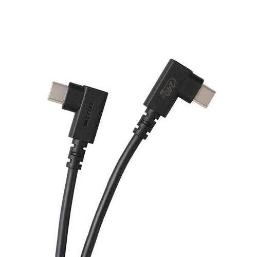 Elecom U2C-CLLEY20NBK Soft L-shaped USB C-C Cable 240W 2M