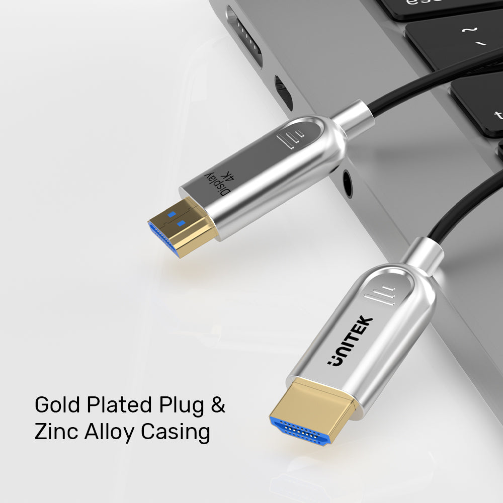 Unitek C11092ASL01-10M Fiber Optic 4K HDMI Cable 10M (Silver)