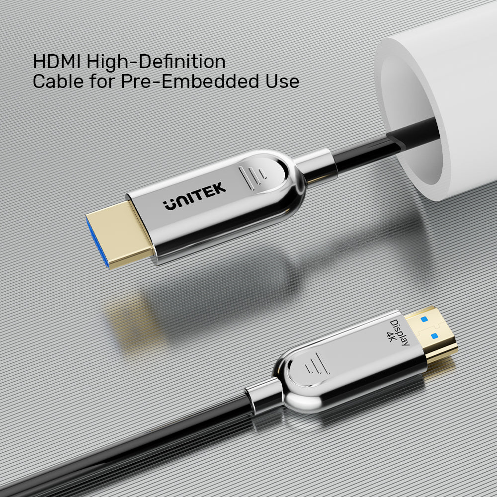 Unitek C11092ASL01-10M Fiber Optic 4K HDMI Cable 10M (Silver)