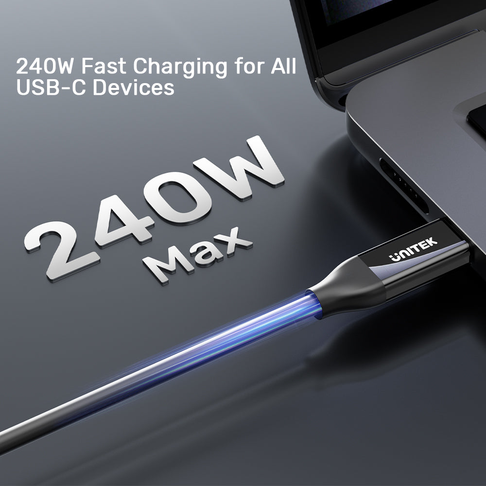 Unitek C14100ABK01-2M 2M USB4 Cable 240W / 40G / 8K@60Hz