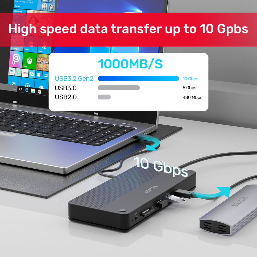 Unitek D1079A 12-in-1 USB 4 Docking Station