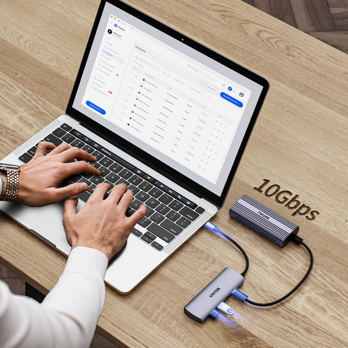 Unitek H1112DGY01 uHUB Q4 4-in-1 10Gbps USB-C Hub
