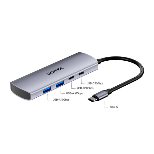 Unitek H1112DGY01 uHUB Q4 4-in-1 10Gbps USB-C Hub