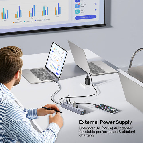 Unitek H1335AGY01-UK uHUB S7+ 7-in-1 USB-C Hub 3C4A