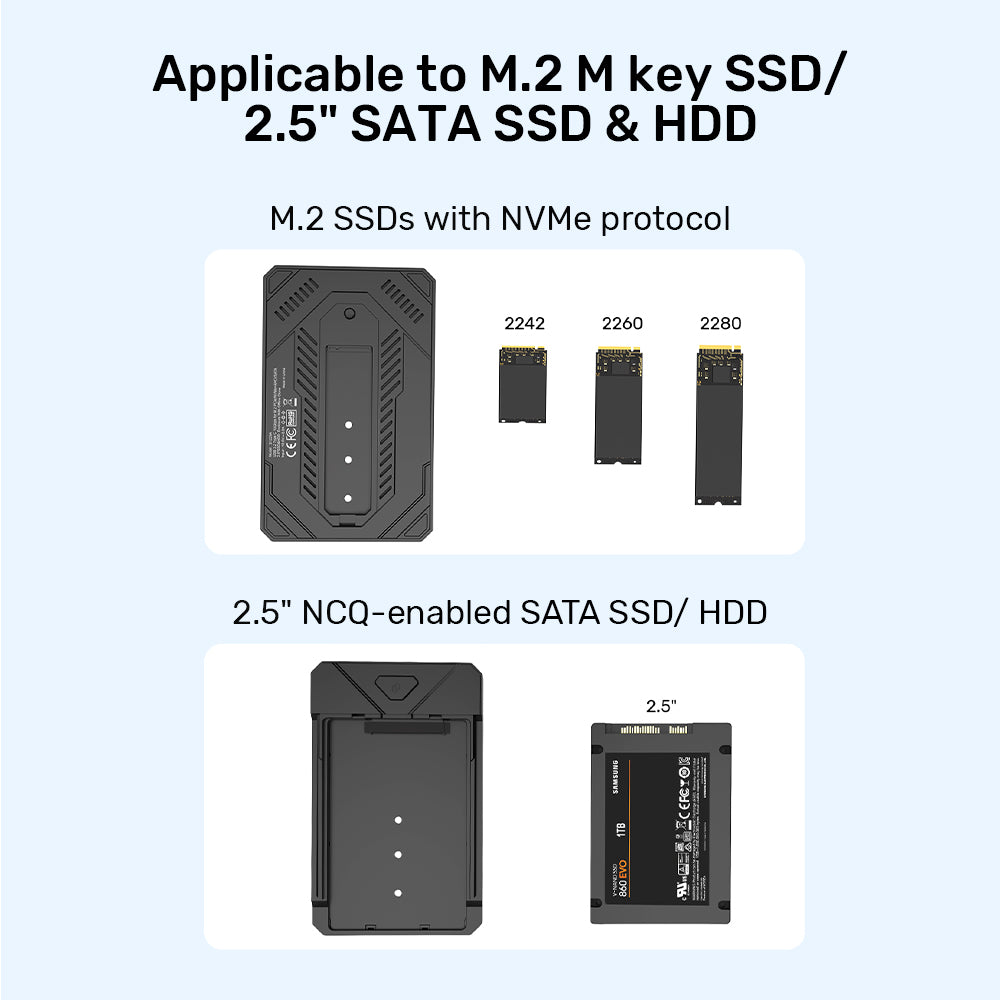 Unitek S1229CBK01 M.2 NVMe & SATA SSD Enclosure