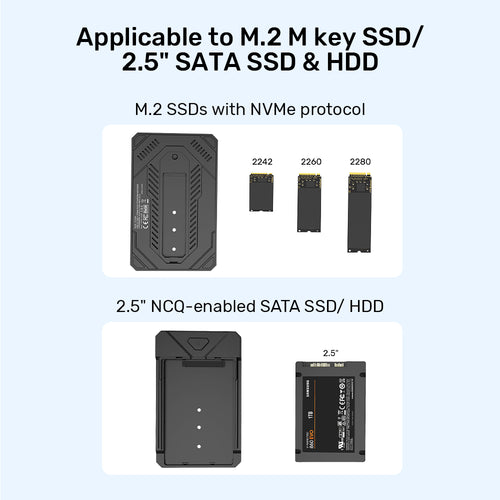 Unitek S1229CBK01 M.2 NVMe & SATA SSD Enclosure