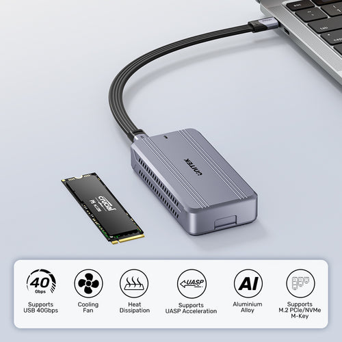 Unitek S1242AGY01 USB4 40Gbps to M.2 PCIe 4.0x4 SSD Enclosure