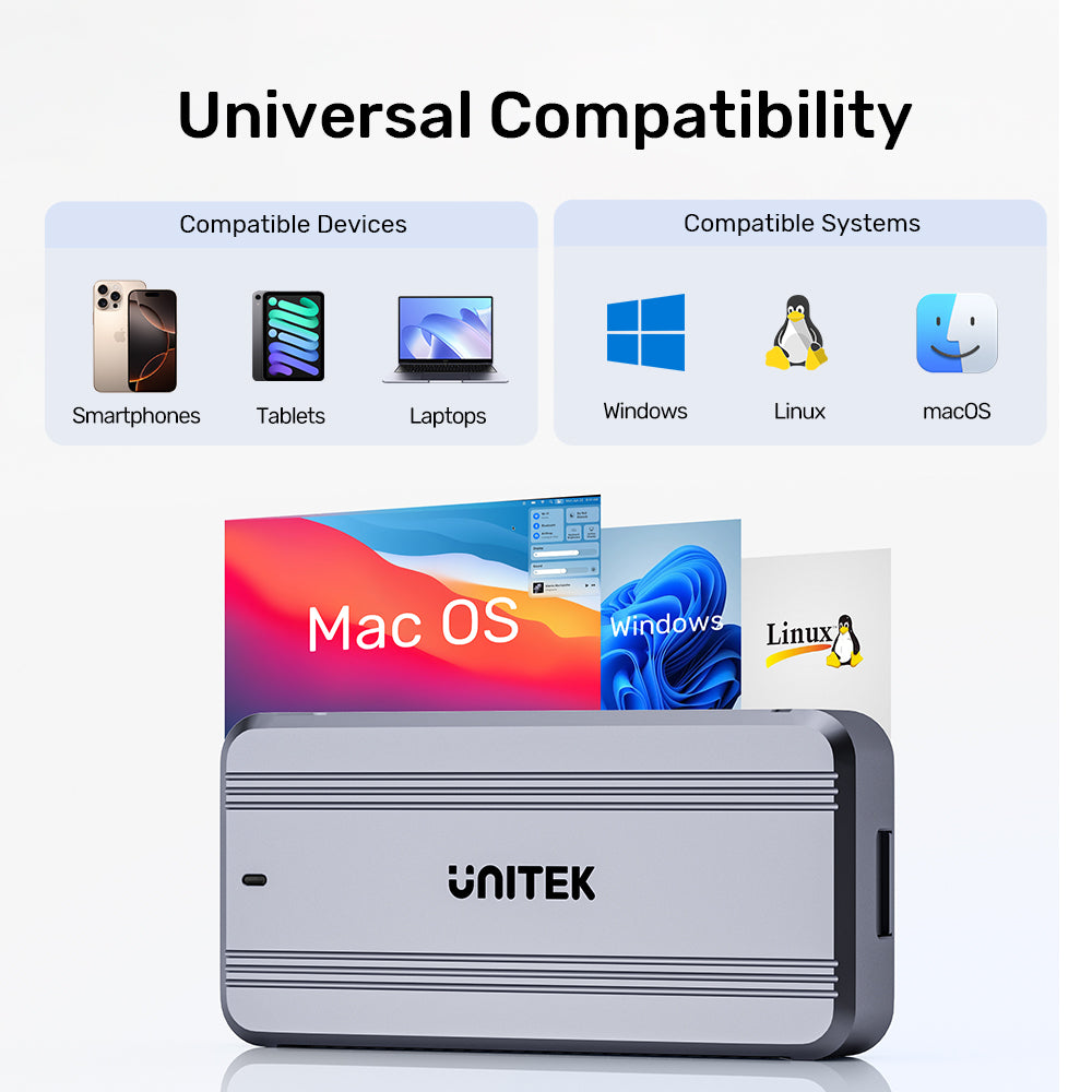 Unitek S1242AGY01 USB4 40Gbps to M.2 PCIe 4.0x4 SSD Enclosure