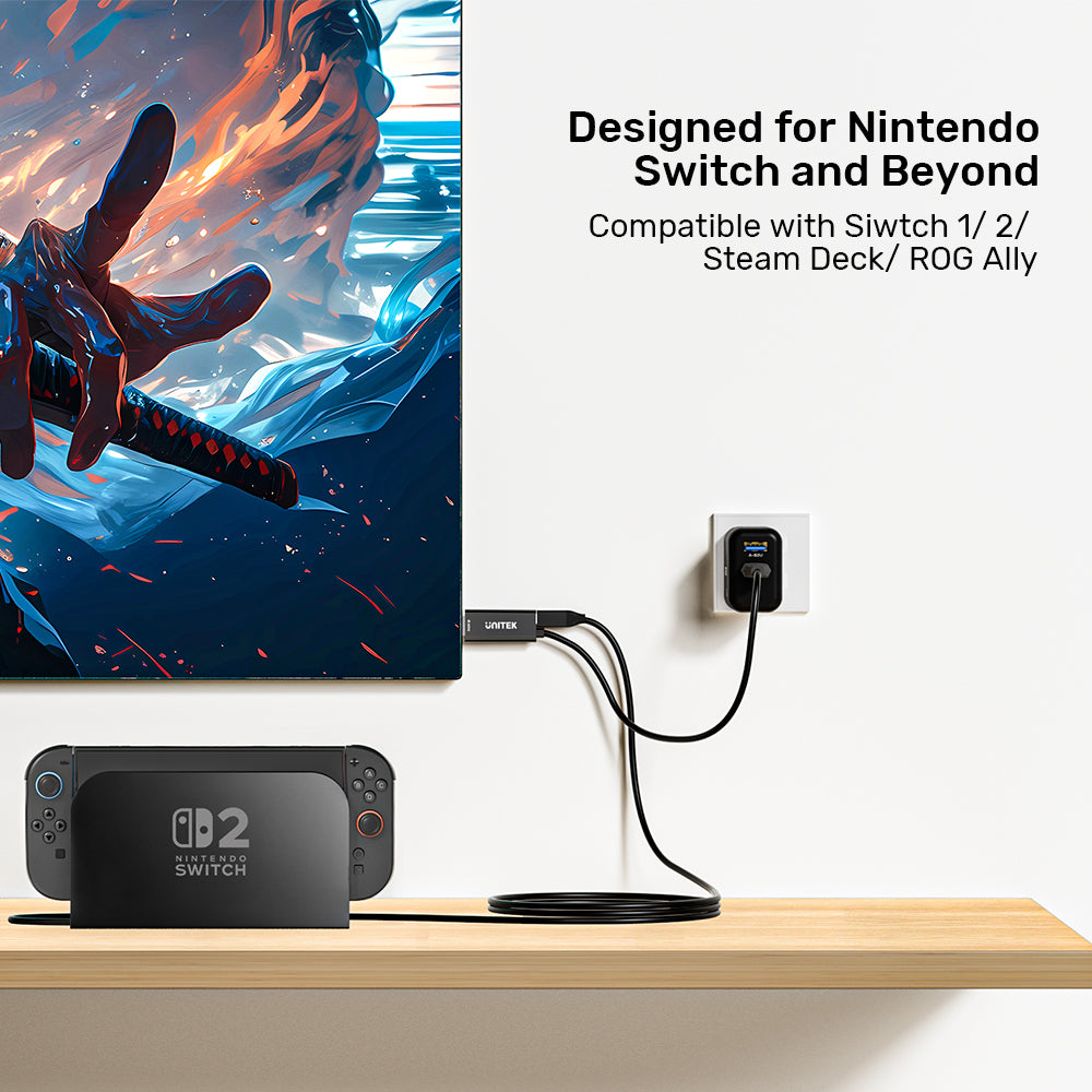 Unitek V1439ABK01 USB-C to HDMI 4K@60Hz Cable with PD 100W