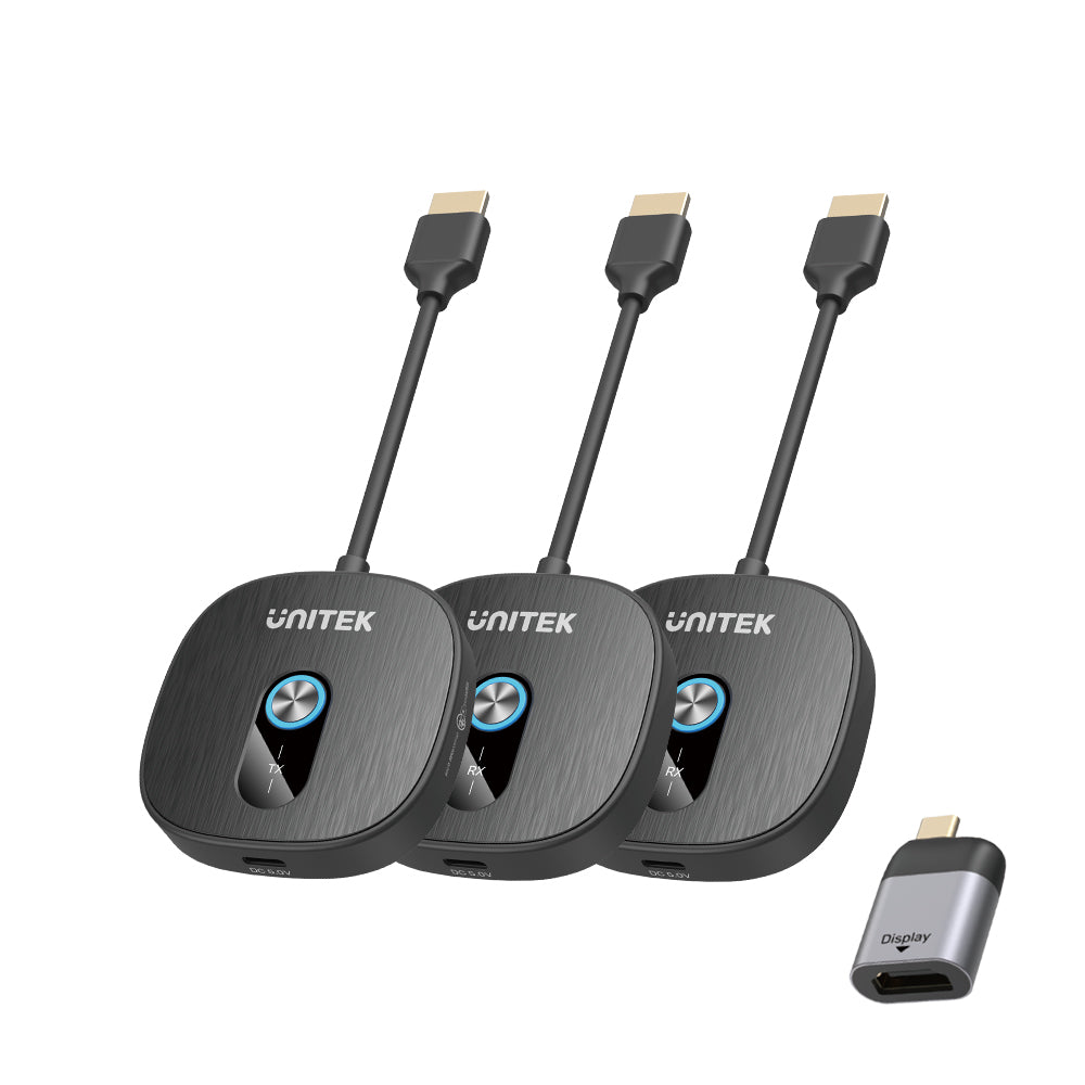 Unitek V1711ABK01 Wireless 1080p HDMI Transmitter with Dual Receivers