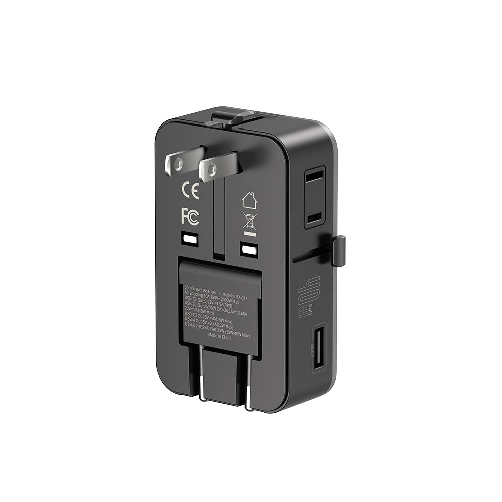Valore PD40W 2C1A 3AC Slim Travel Adapter (UTA-027)