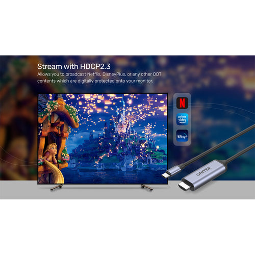 Unitek V1423BGY01 USB-C to HDMI 8K Cable 1.8M