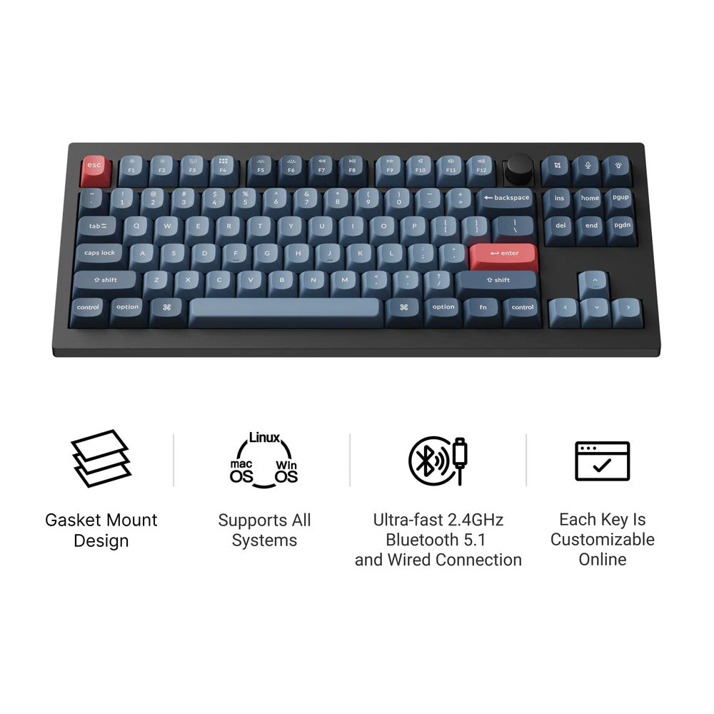 Keychron V3 Max (V3M-D4) Wireless Custom Mechanical Keyboard (Banana Switch)