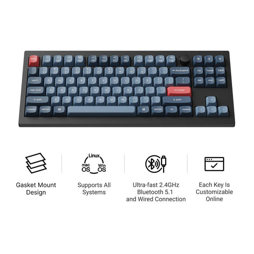 Keychron V3 Max (V3M-D4) Wireless Custom Mechanical Keyboard (Banana Switch)