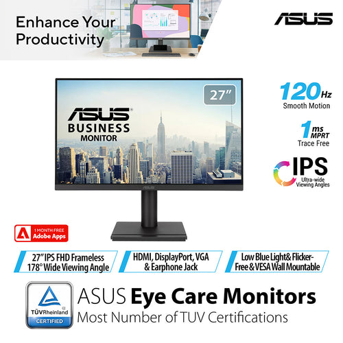 Asus VA279QGSE - 27 FHD IPS 120Hz Business Monitor