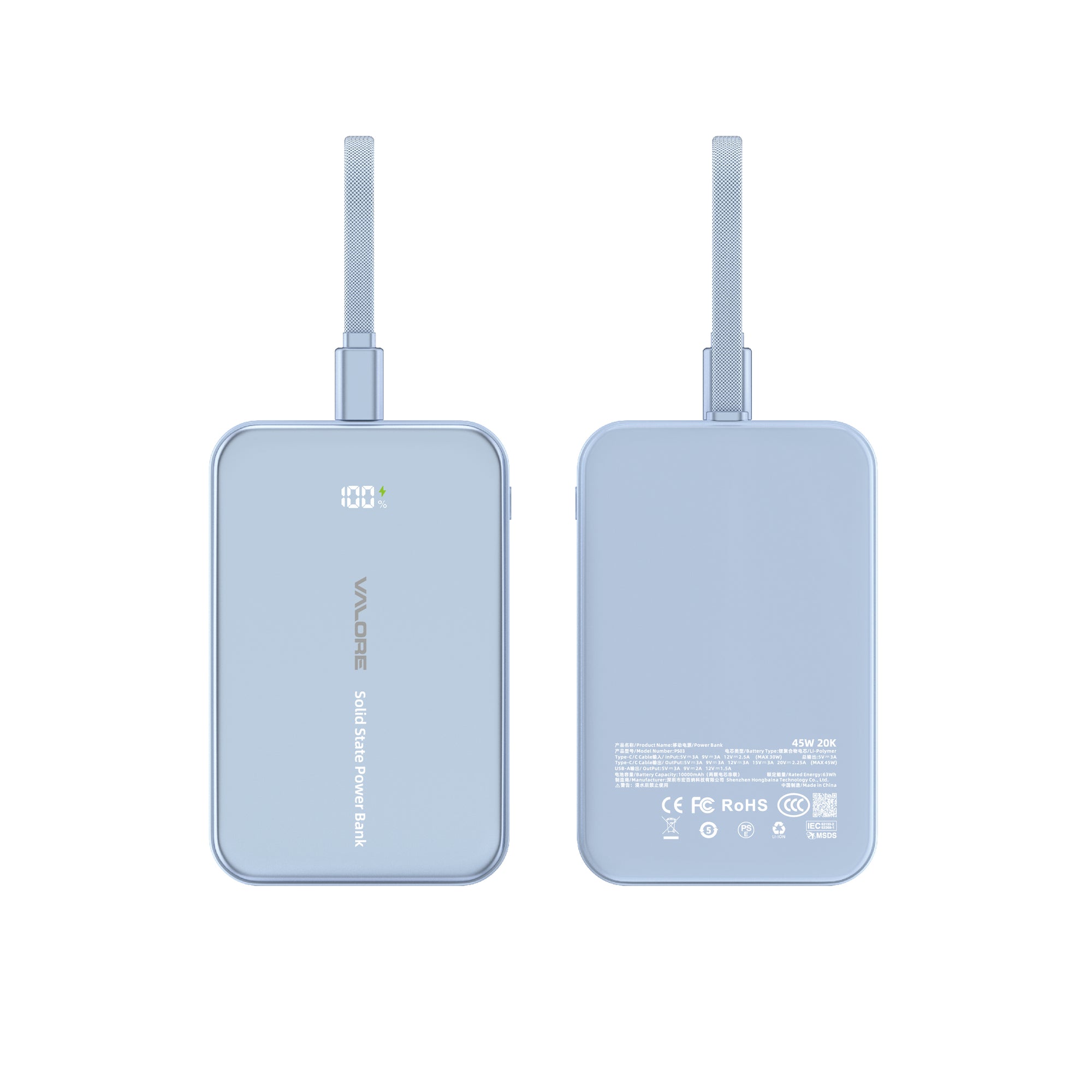 Valore PD45W 20000mAh Power Bank Blue PS03-BL (K9-20YS1)