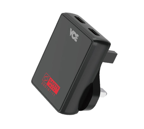 VCE VE-PA05-BK PD30W 2C GaN Wall Charger Black