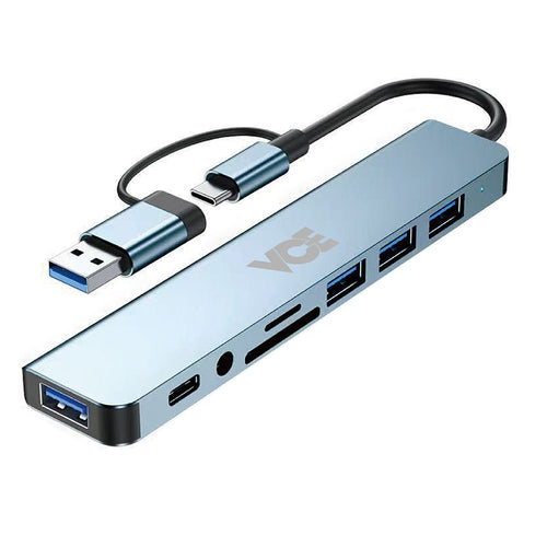 VCE VE-AH06 8-in-1 Dual Connector Hub