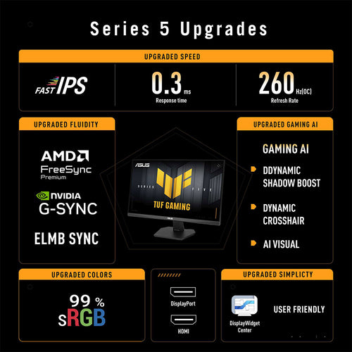 Asus TUF Gaming VG249QM5F 27 FHD IPS Gaming Monitor