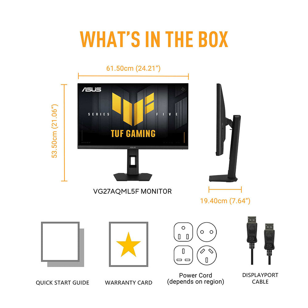 Asus TUF Gaming VG27AQML5F - 27 QHD IPS Gaming Monitor