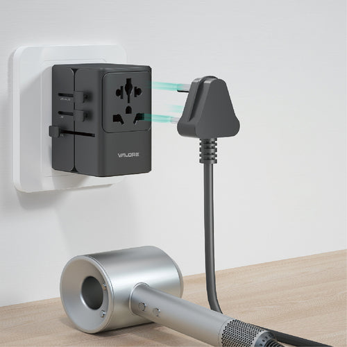 Valore  GaN 35W 2A+2C Universal Travel Adapter Black (UTA-019-BK)