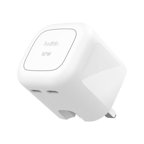Belkin WCH020myWH BoostCharge Pro Dual USB-C GaN Wall Charger 67W