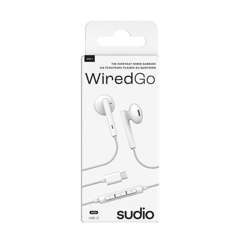 Sudio Wired Go Wired USB-C Earbuds - White