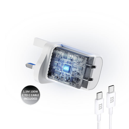 Redmonster Fibon PD60W Duo 2C AVS Wall Charger + 1.5M Cable - White