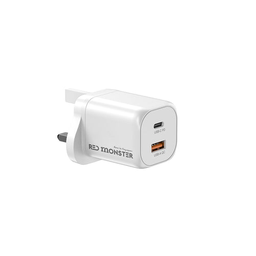 Redmonster Fibon PD60W Duo 1C1A AVS Wall Charger + 1.5M Cable - WHite