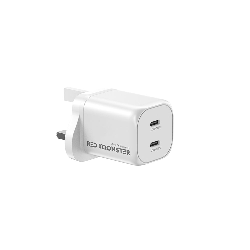Redmonster Fibon PD60W Duo 2C AVS Wall Charger + 1.5M Cable - White