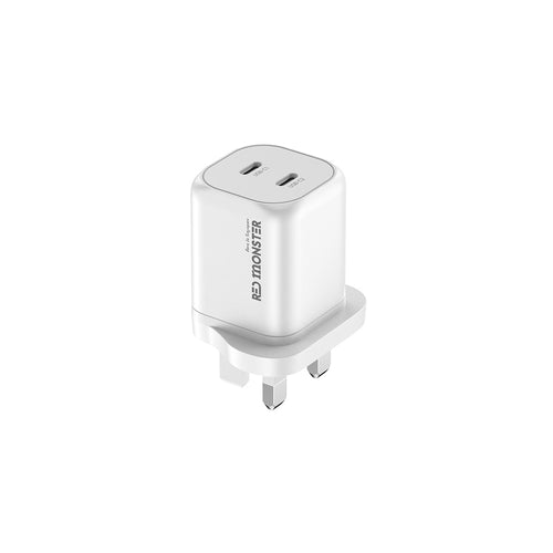 Redmonster Fibon PD60W Duo 2C AVS Wall Charger + 1.5M Cable - White