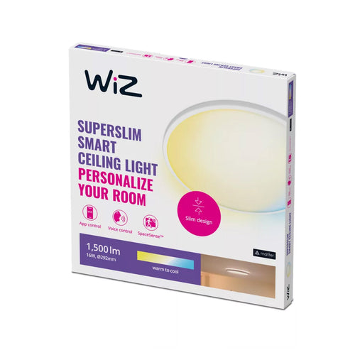 WiZ Super Slim Ceiling 16W Round 1500LM Ø292 White