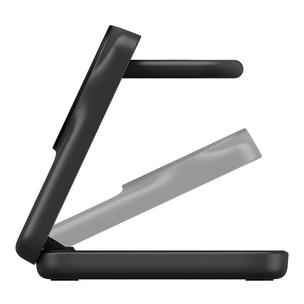 Belkin WIZ036myBK UltraCharge 3-in-1 Foldable Magnetic Charger with Qi2 25W (Square Form) - Black