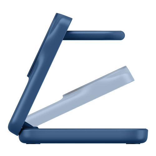 Belkin WIZ036myBL UltraCharge 3-in-1 Foldable Magnetic Charger with Qi2 25W (Square Form) - Blue