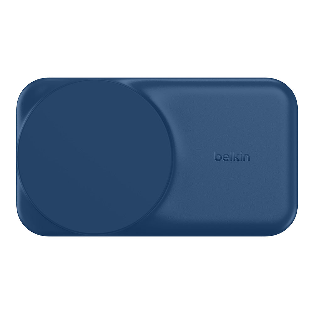 Belkin WIZ036myBL UltraCharge 3-in-1 Foldable Magnetic Charger with Qi2 25W (Square Form) - Blue