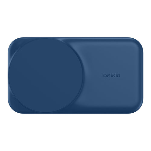 Belkin WIZ036myBL UltraCharge 3-in-1 Foldable Magnetic Charger with Qi2 25W (Square Form) - Blue