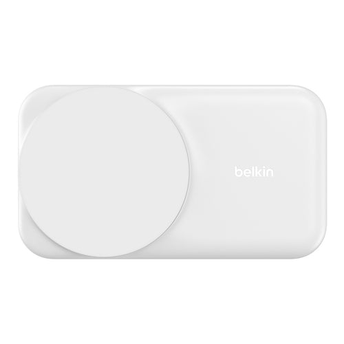 Belkin WIZ036myWH UltraCharge 3-in-1 Foldable Magnetic Charger with Qi2 25W (Square Form) - White