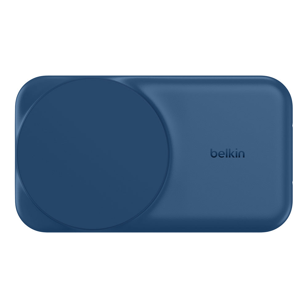Belkin WIZ038myBL UltraCharge 2-in-1 Foldable Magnetic Charger with Qi2 25W (Square Form) - Blue