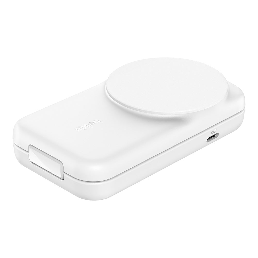 Belkin WIZ038myWH UltraCharge 2-in-1 Foldable Magnetic Charger with Qi2 25W (Square Form) - White