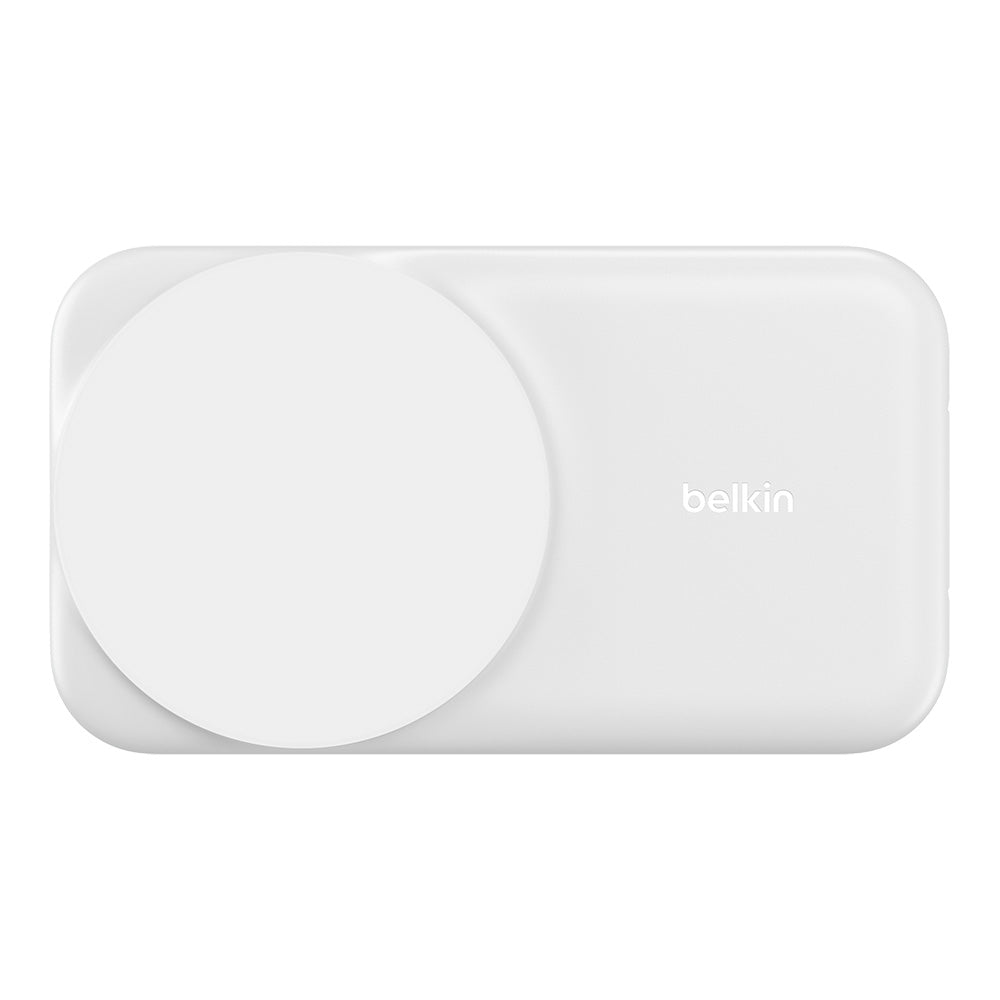 Belkin WIZ038myWH UltraCharge 2-in-1 Foldable Magnetic Charger with Qi2 25W (Square Form) - White