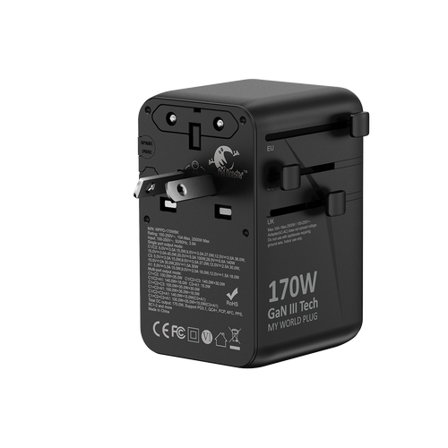 RedMonster World Plug GaN PD 170W Travel Adapter with 1.5M C Cable