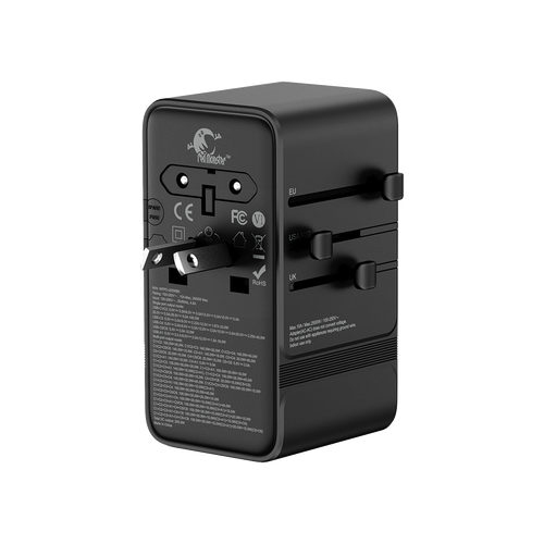 RedMonster World Plug GaN PD 205W Travel Adapter with 2M C Cable