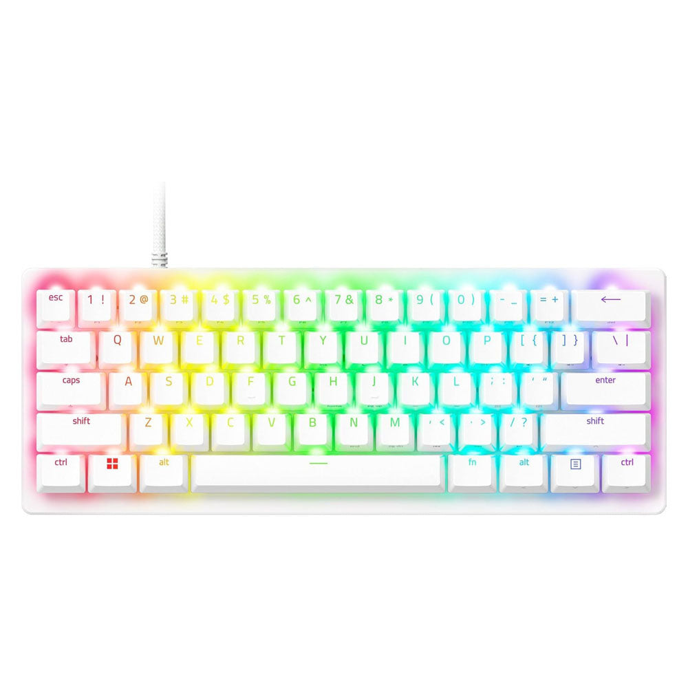 キーボード RAZER HUNTSMAN v3 PRO MINI WHITE EDITION Razer Huntsman V3 Pro Mini Wired Gaming Keyboard (White