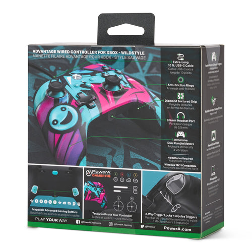 PowerA Xbox X/S Advantage Wired Controller Wild Style (USB-C)