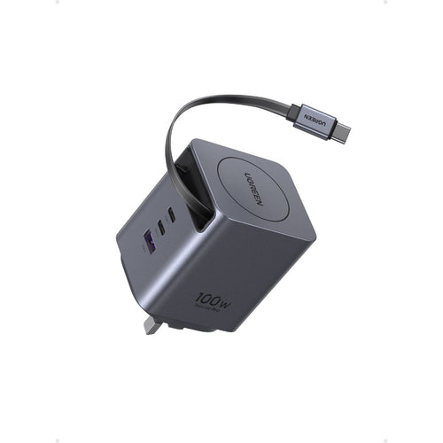 Ugreen X616 65829 100W GaN Charger with Retractable 0.7m Cable (3C1A)