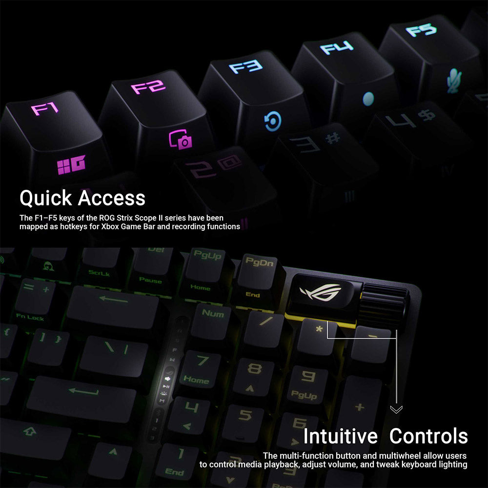 Asus ROG Strix Scope II 96 (Snow) Wireless Gaming Keyboard (Black)